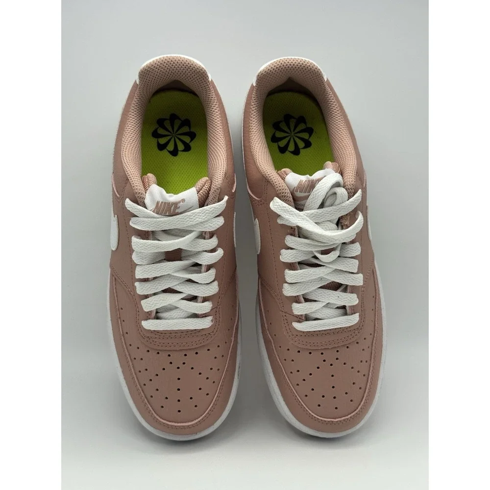 Nike Women's Court Vision Lo Sneakers Size 7 DH3158 600 Pink Rose White Shoe